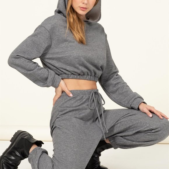 CROPPED SWEATSHIRT MATCHING SET - Picture 4 of 5